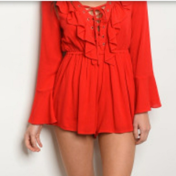 Red romper - Picture 3 of 5